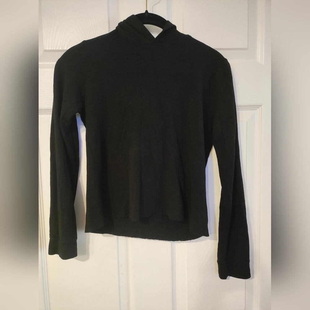 Destined Sz L Girls Black Long Sleeve Hoodie Top